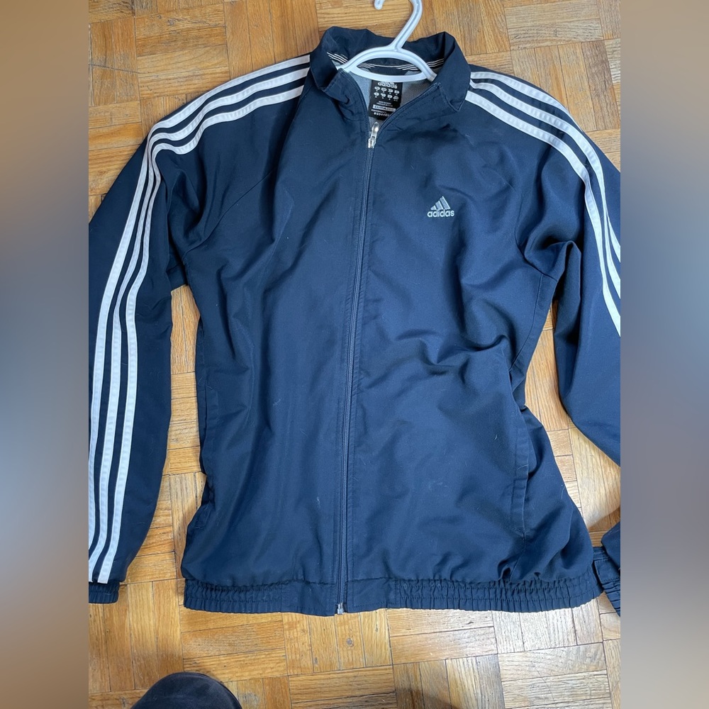 Blue Adidas jacket vintage windbreaker goth tracksuit top
